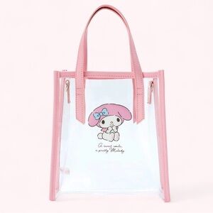Sanrio My Melody Clear Crossbody Tote with Pink Trim